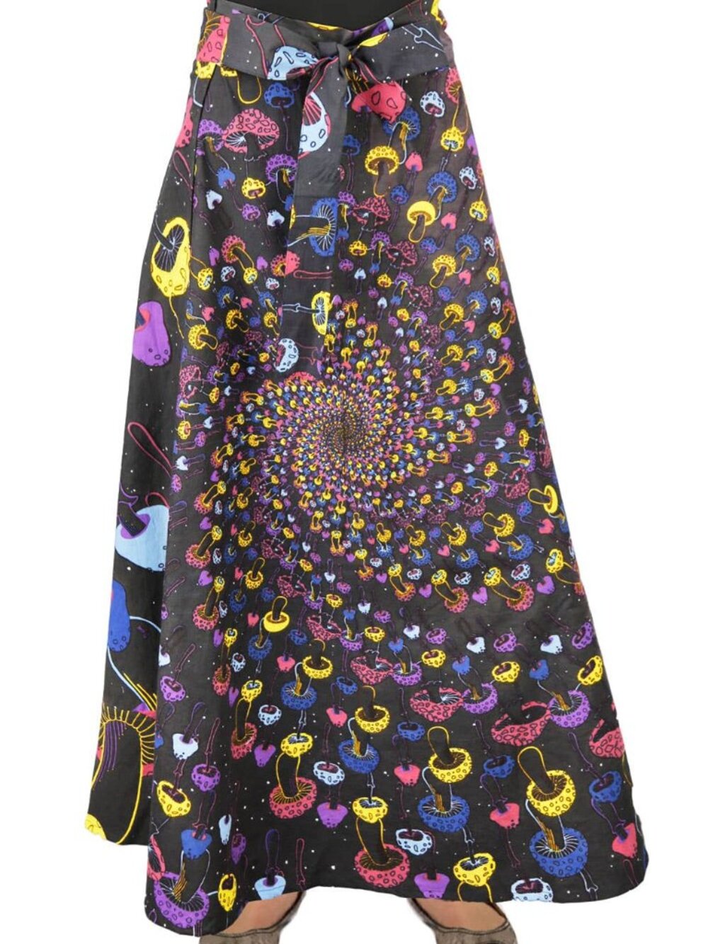Wrap Skirt With Zip Pocket Magic Mushroom